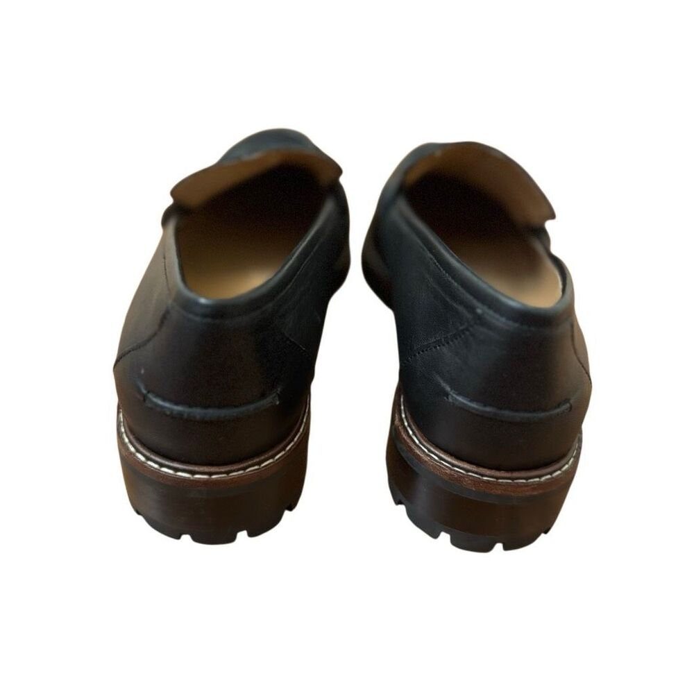 Madewell The Corinne Lugsole Loafer in True Black Leather Size 9 Women’s - Picture 3 of 8